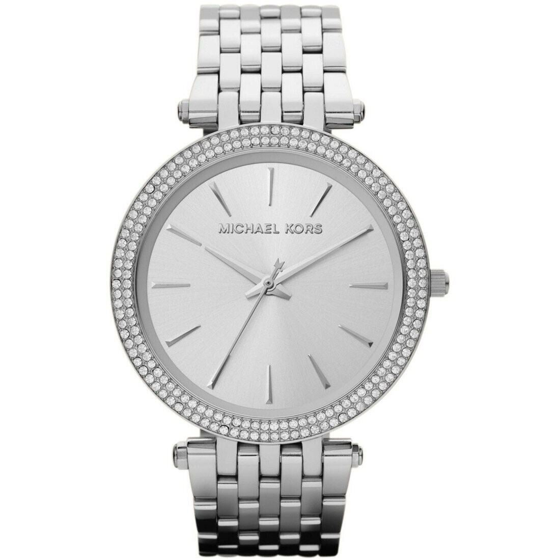 Michael Kors MK3190 Darci Silver Dial Pave Bezel Women's Watch Michael Kors MK3190 Darci Silver Dial Pave Bezel Women's Watch